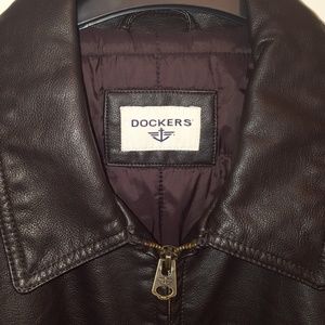 NWT DOCKERS FAUX LEATHER  LINED COAT - XXL